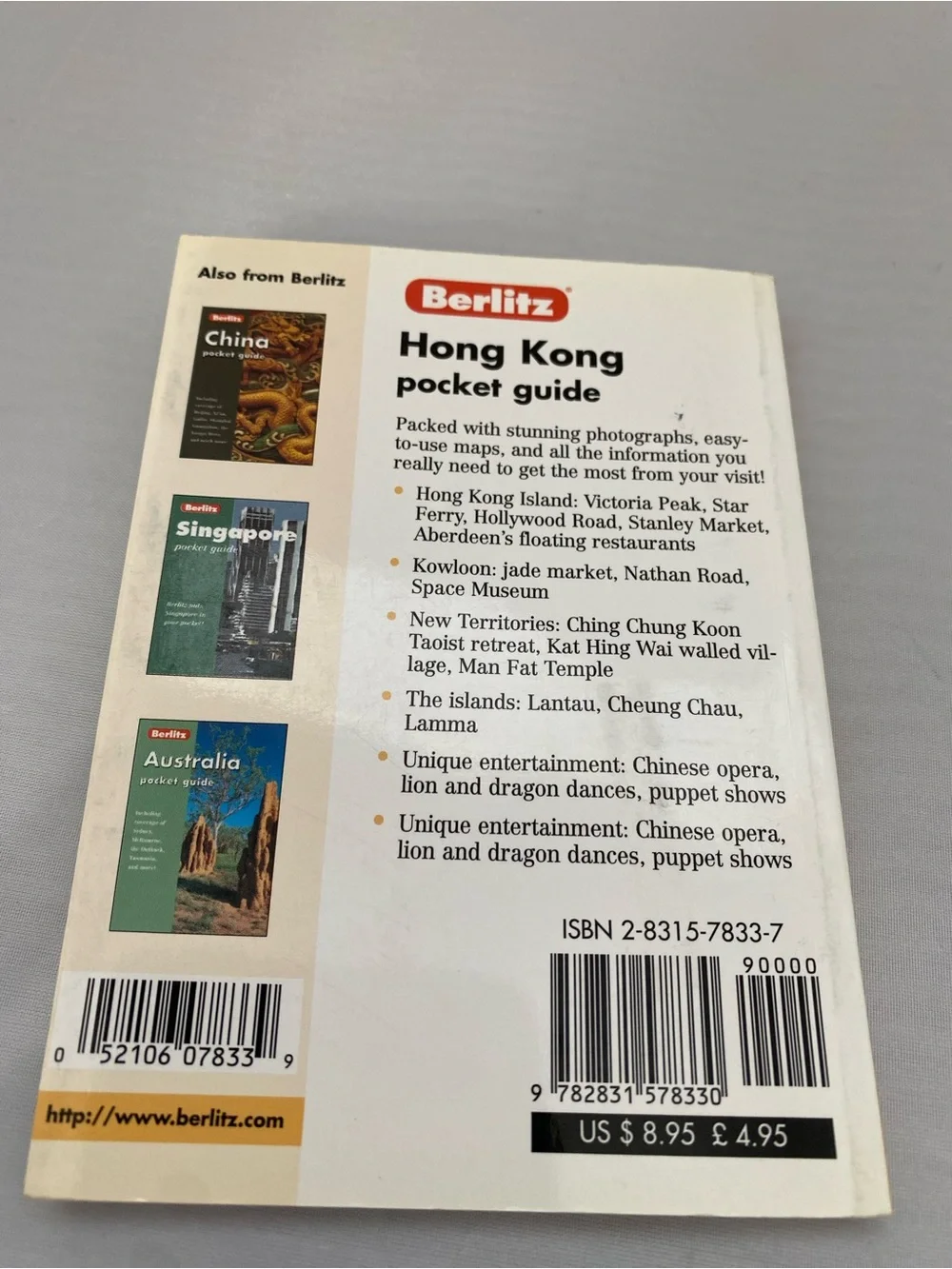 Hong Kong Pocket Guide - Yellow and Black